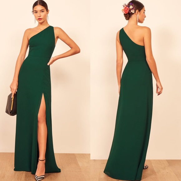 NWT Reformation Evelyn One Shoulder Gown 4 - Picture 2 of 16